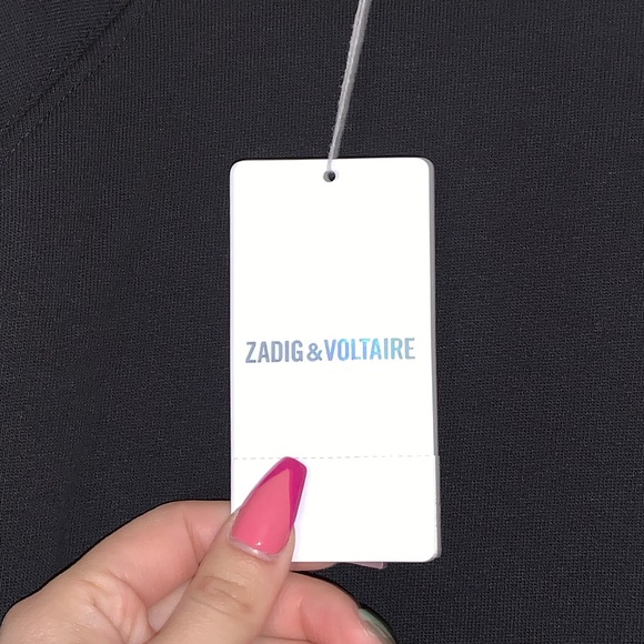 Zadig & Voltaire Upper Skull Gold Sweatshirt in Noir –– NWT - Picture 13 of 15